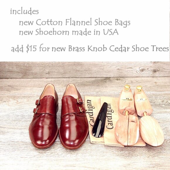 $695 Neiman Marcus GRAVATI Monkstrap 9 M Mahogany 17278 * add $15 new Trees - Picture 5 of 15